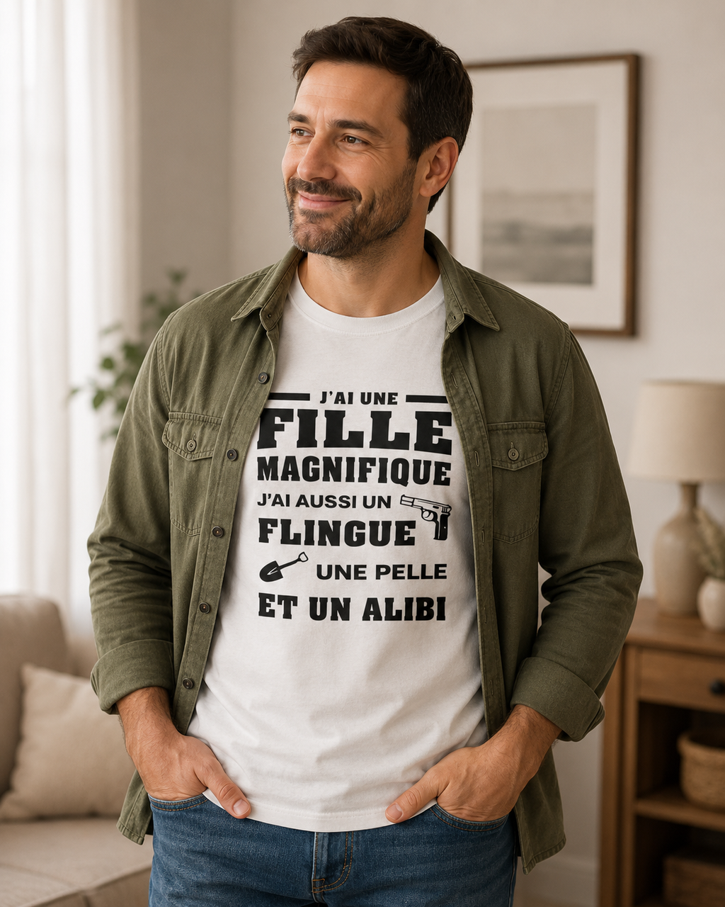 T-shirt "papa de fille"