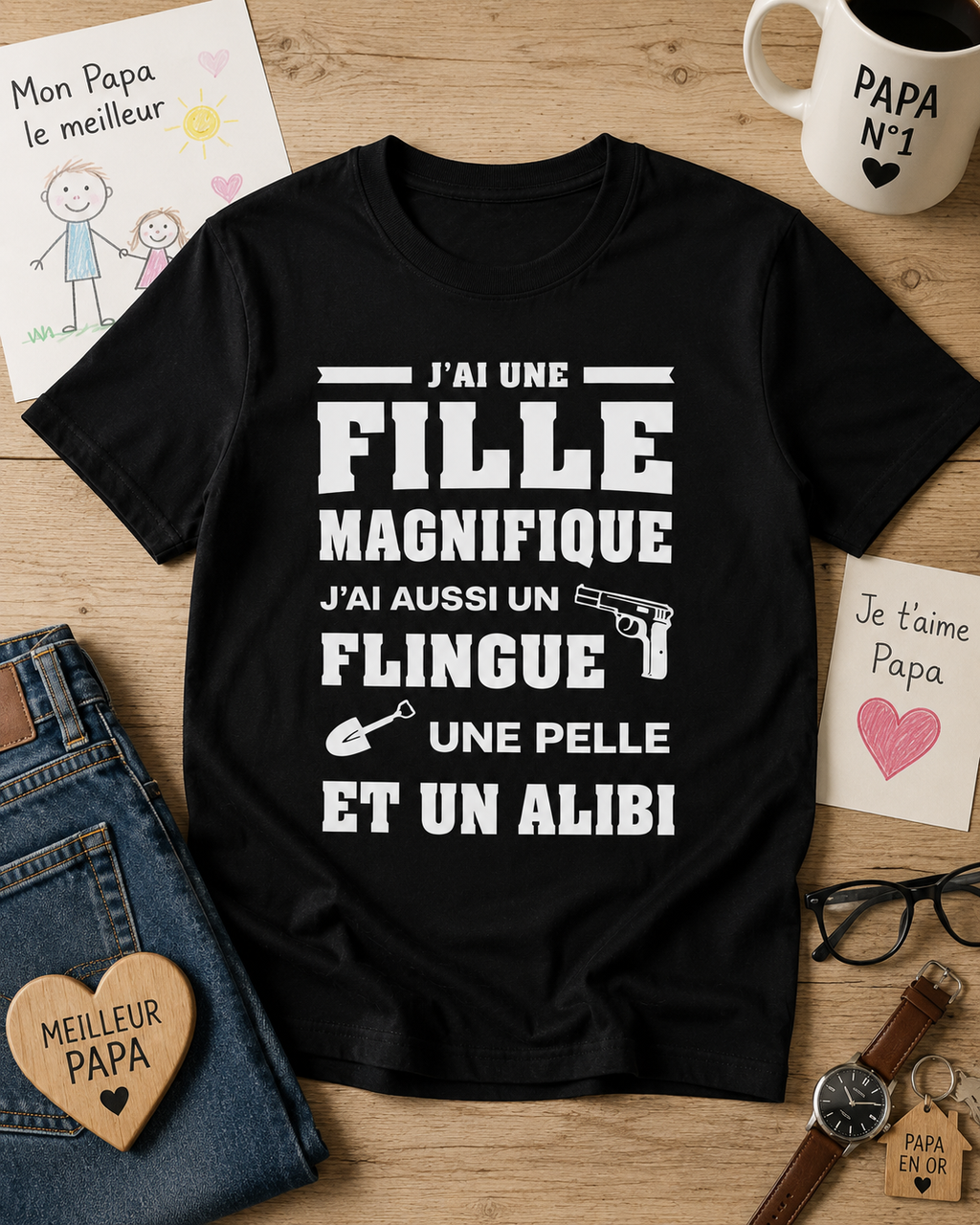 T-shirt "papa de fille"