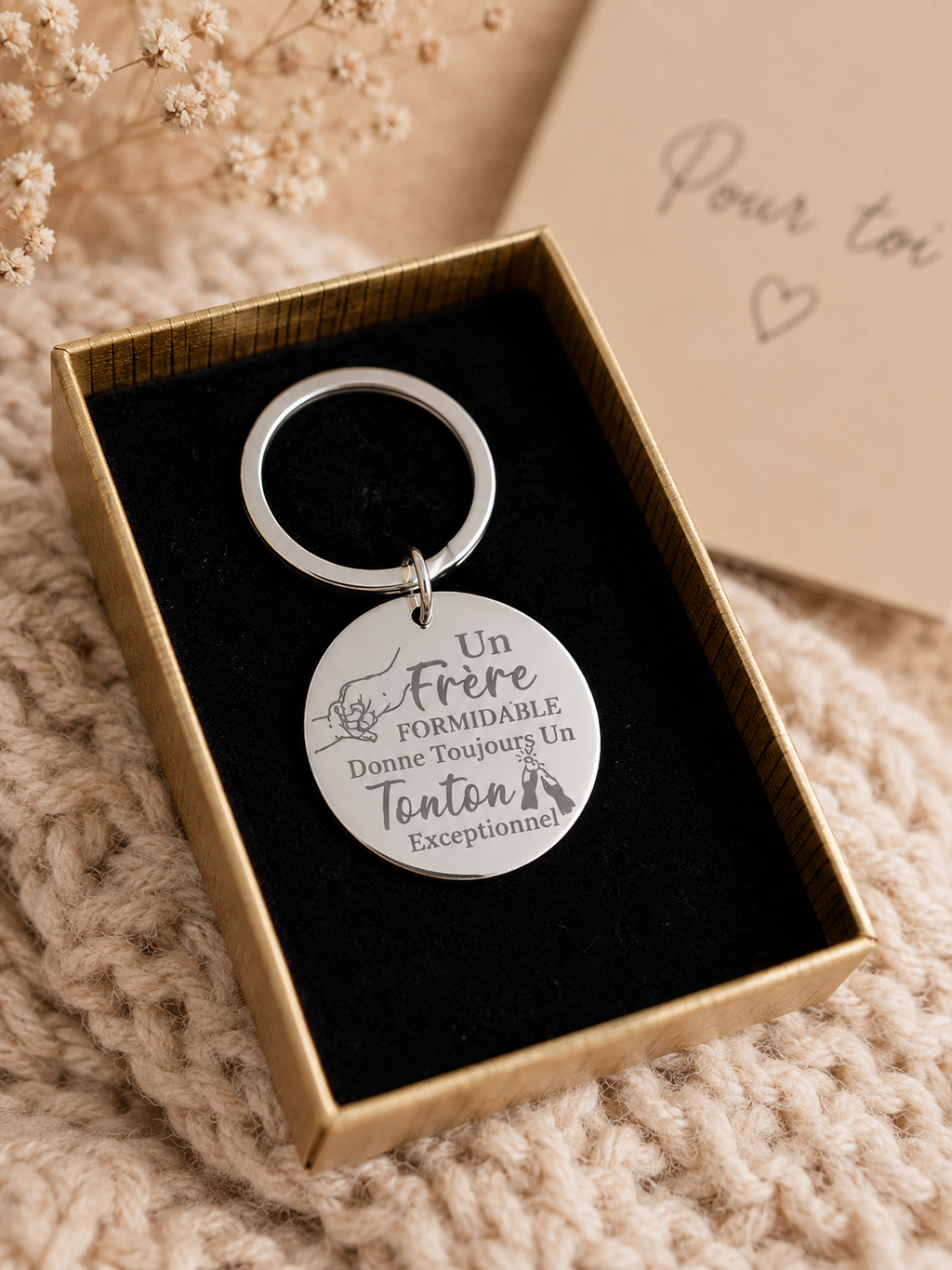 Porte-clés "tonton exceptionnel"