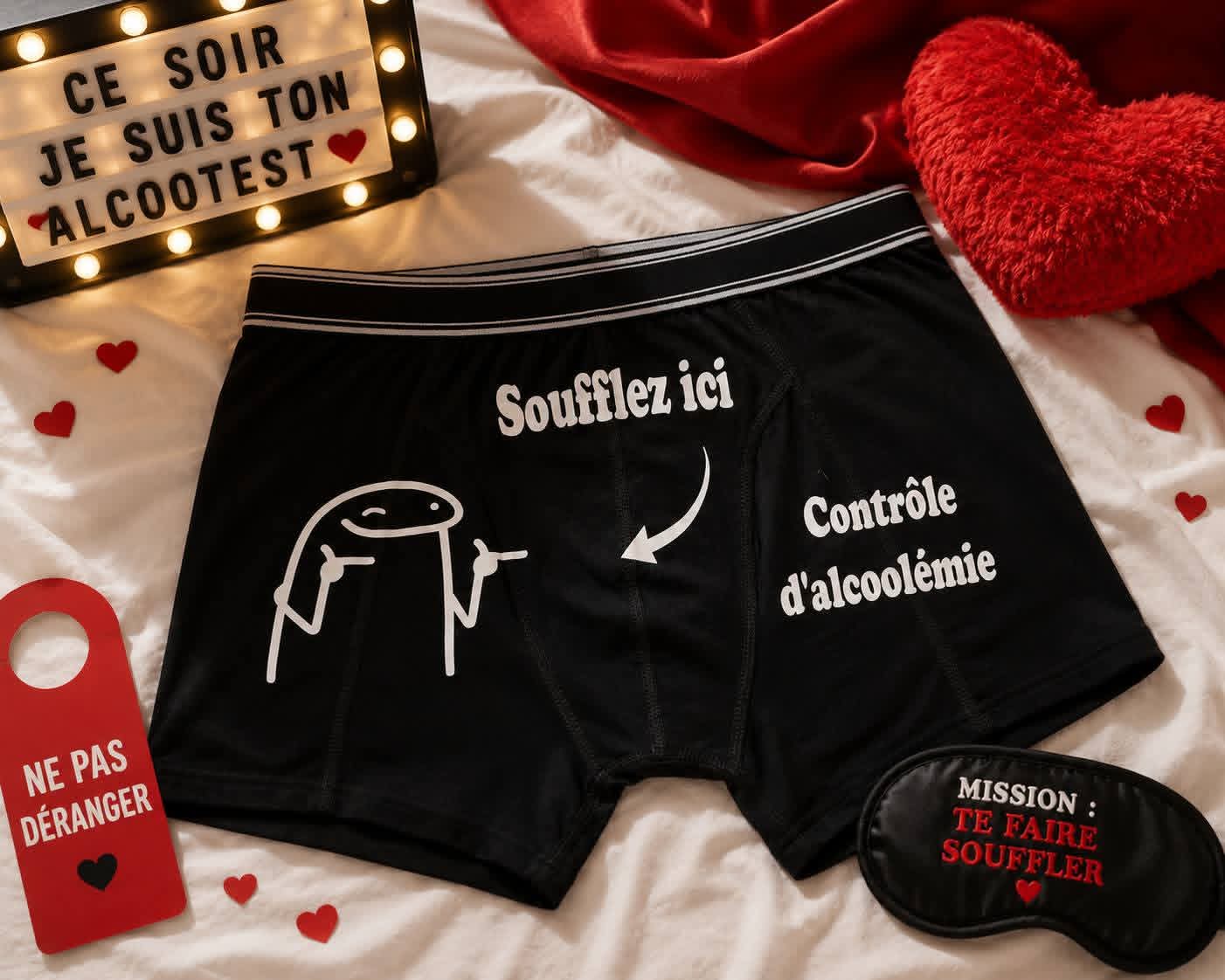 Boxer homme "Contrôle d'alcoolémie"