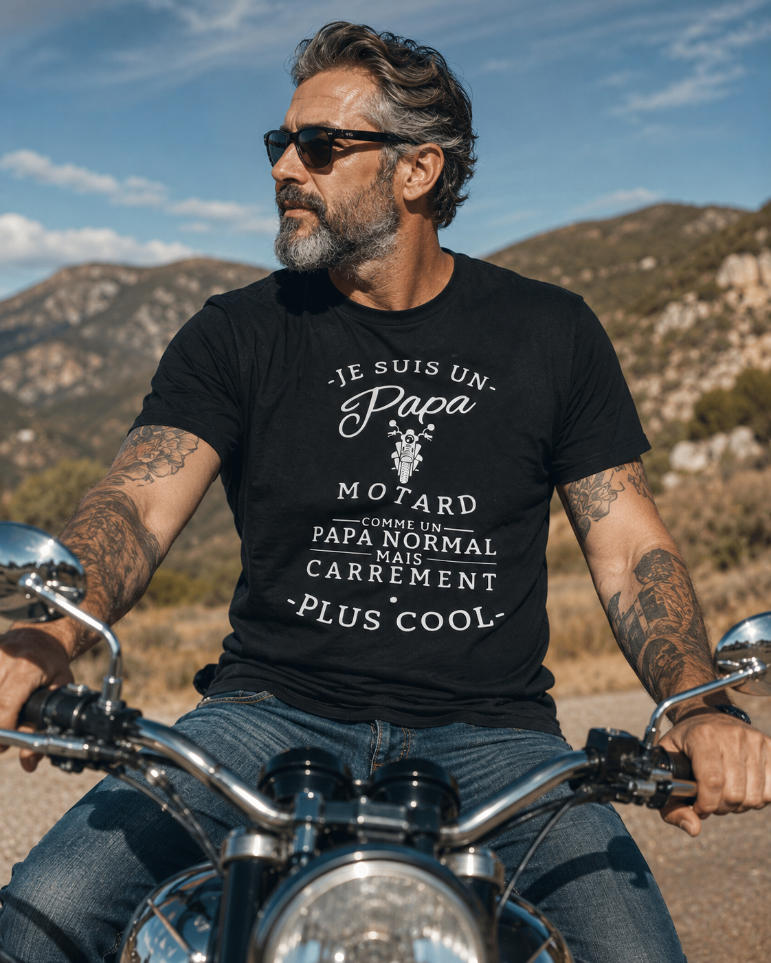 T-shirt "Papa motard"